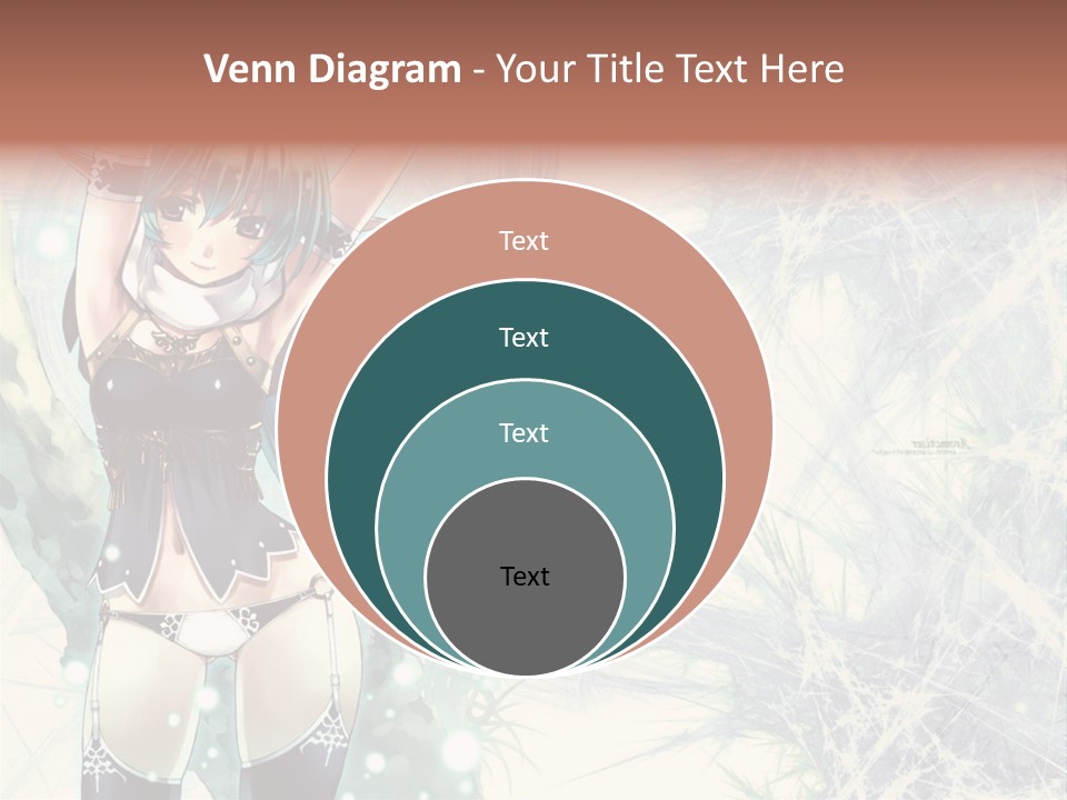 A Girl With Green Hair Is Holding A Sword PowerPoint Template