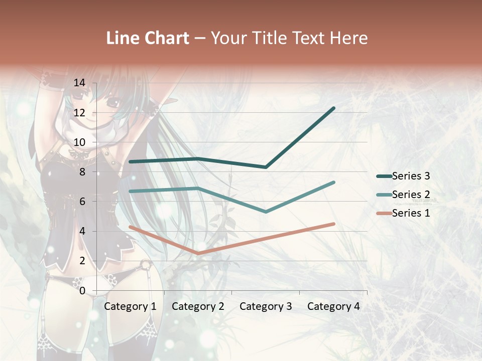A Girl With Green Hair Is Holding A Sword PowerPoint Template