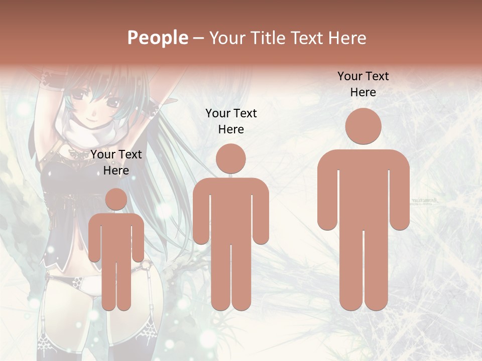 A Girl With Green Hair Is Holding A Sword PowerPoint Template