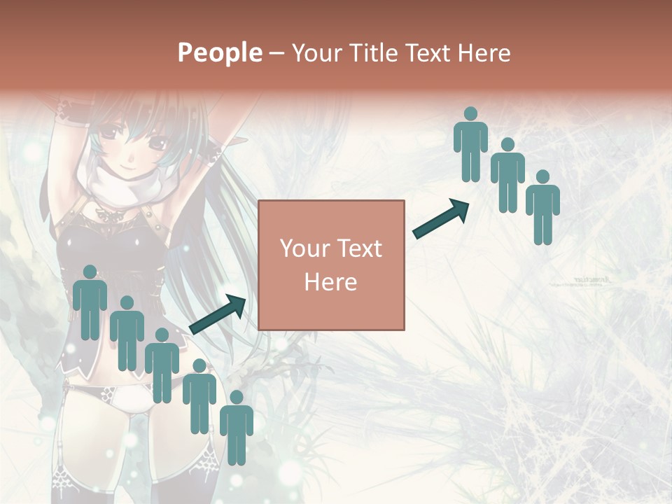 A Girl With Green Hair Is Holding A Sword PowerPoint Template