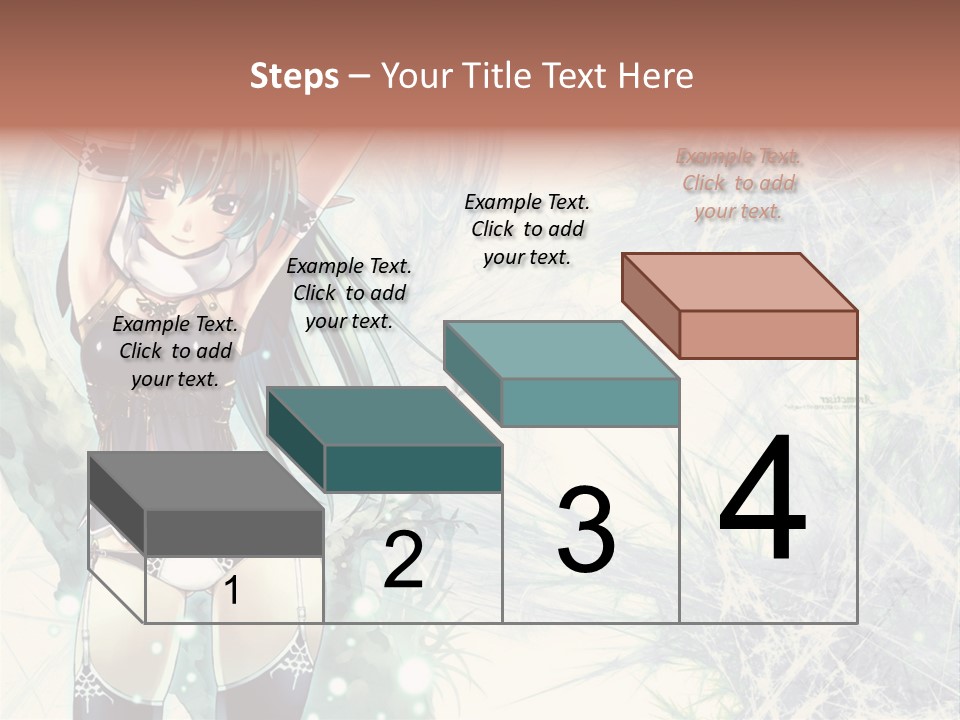 A Girl With Green Hair Is Holding A Sword PowerPoint Template