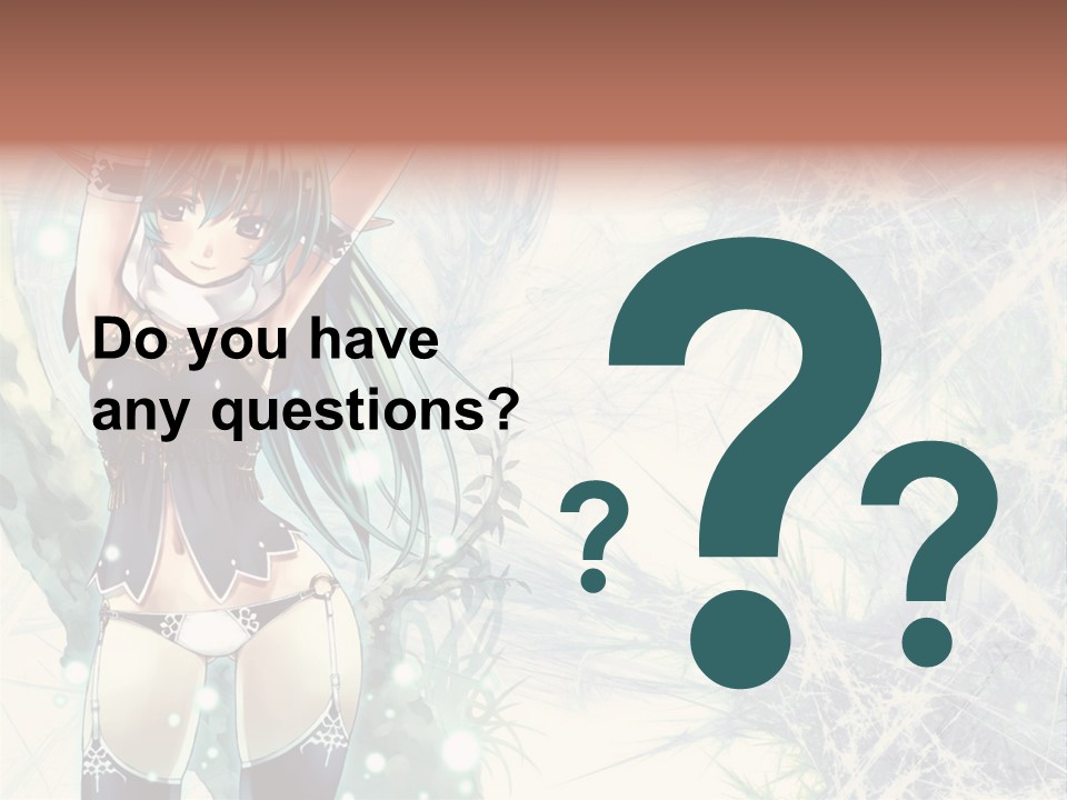 A Girl With Green Hair Is Holding A Sword PowerPoint Template