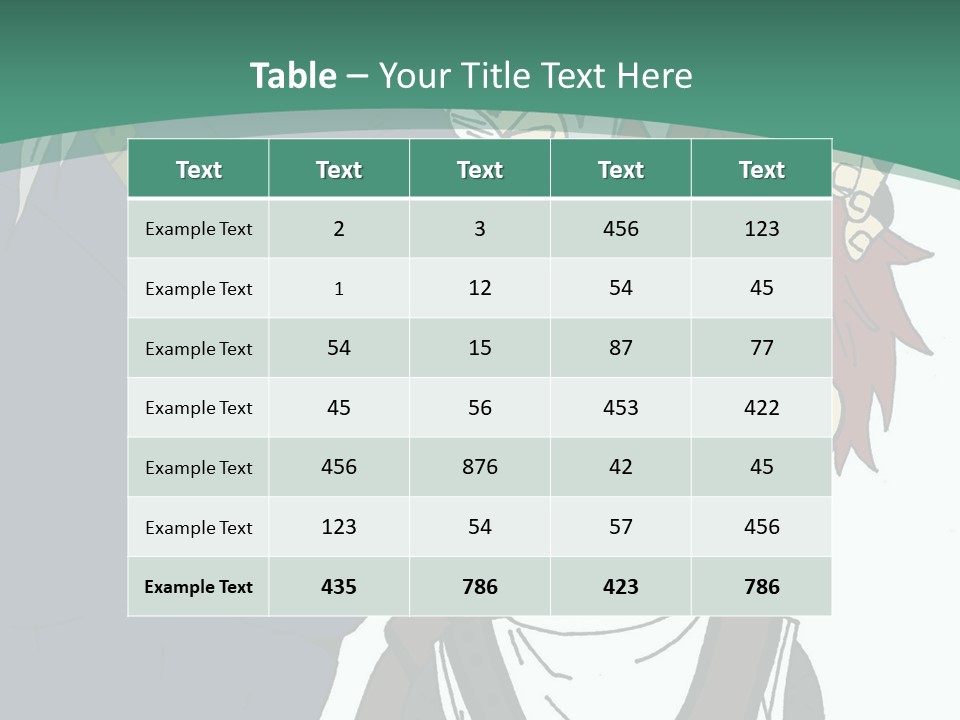 A Couple Of Anime Characters With A Green Background PowerPoint Template