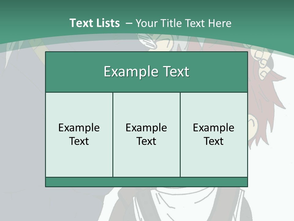 A Couple Of Anime Characters With A Green Background PowerPoint Template