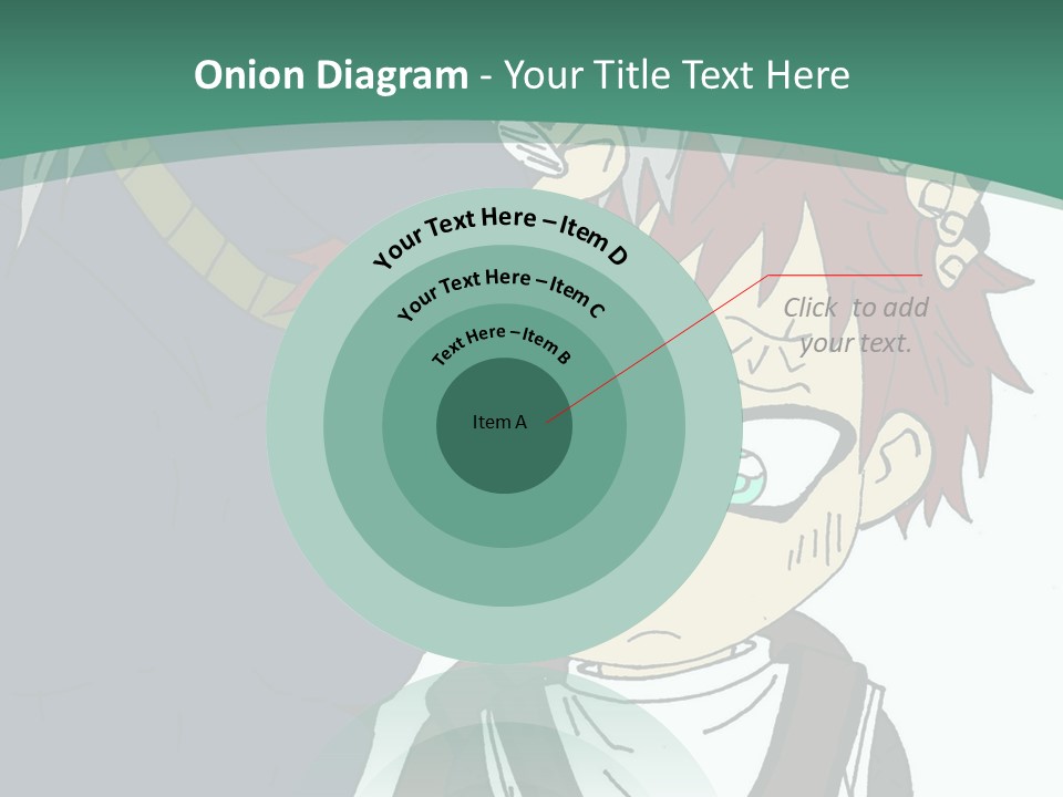 A Couple Of Anime Characters With A Green Background PowerPoint Template