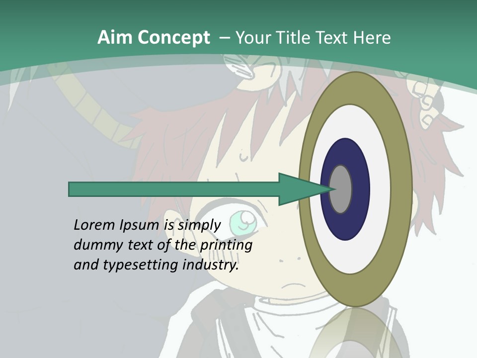 A Couple Of Anime Characters With A Green Background PowerPoint Template