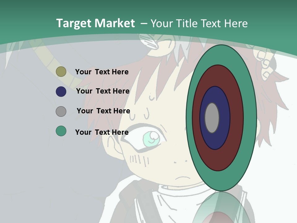 A Couple Of Anime Characters With A Green Background PowerPoint Template