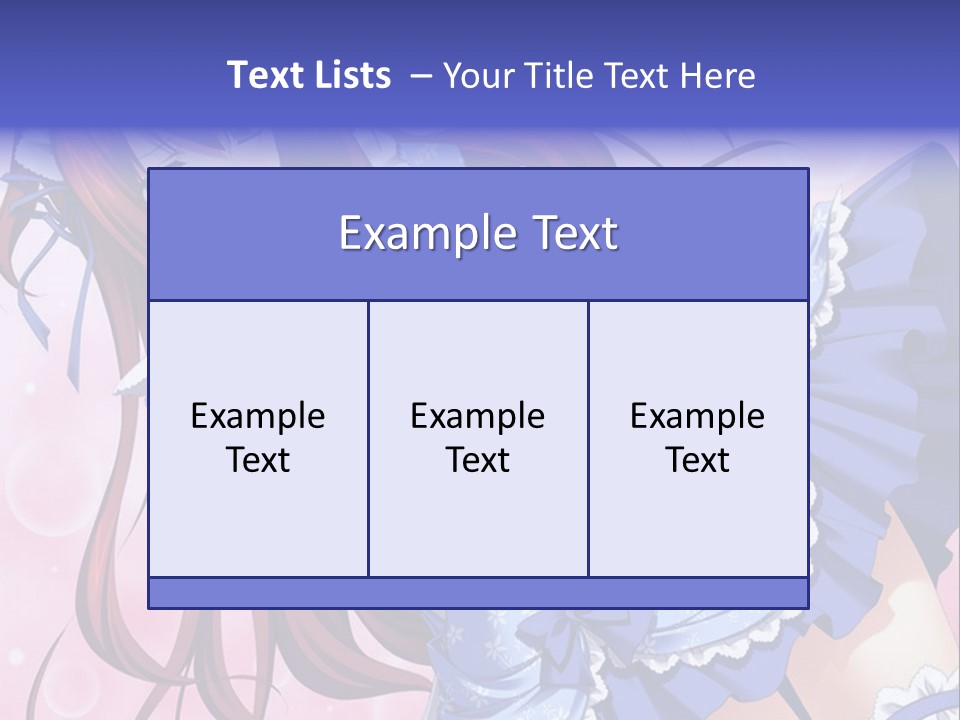 A Woman In A Blue Dress With Long Red Hair PowerPoint Template