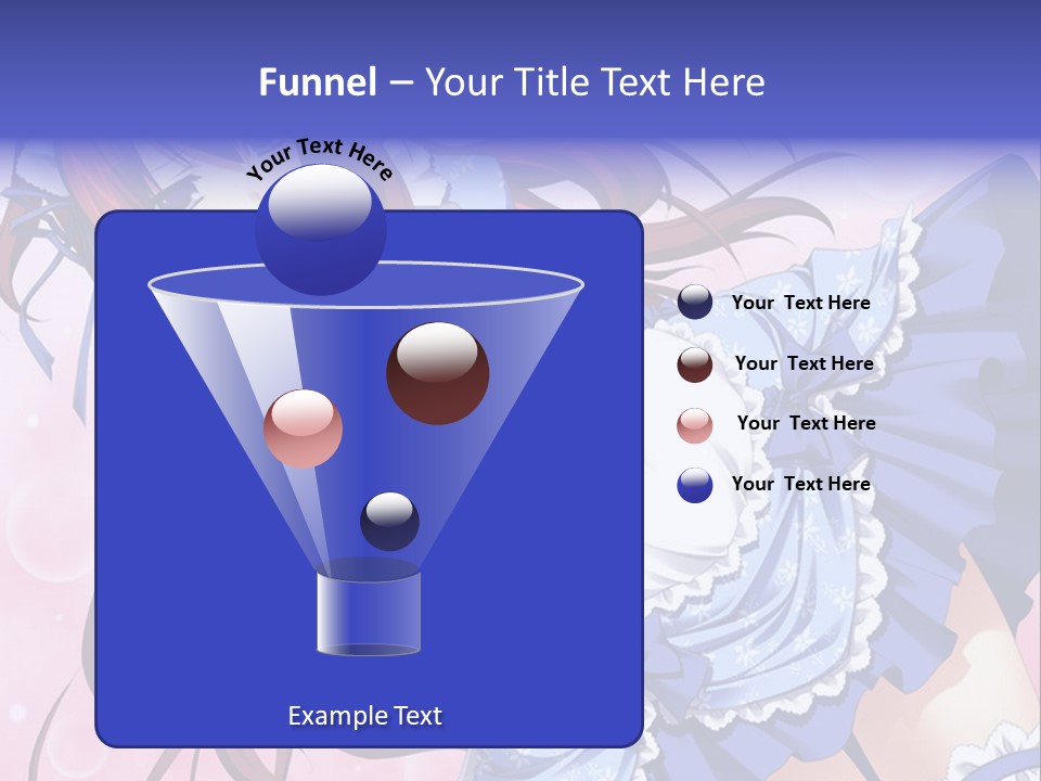 A Woman In A Blue Dress With Long Red Hair PowerPoint Template