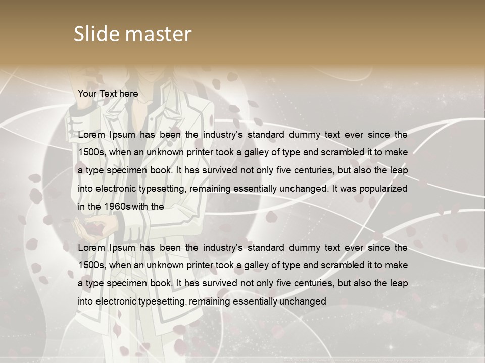 A Man In A White Suit Holding A Rose PowerPoint Template