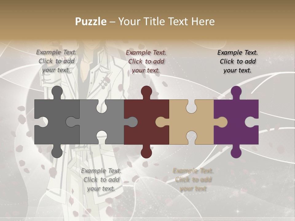 A Man In A White Suit Holding A Rose PowerPoint Template