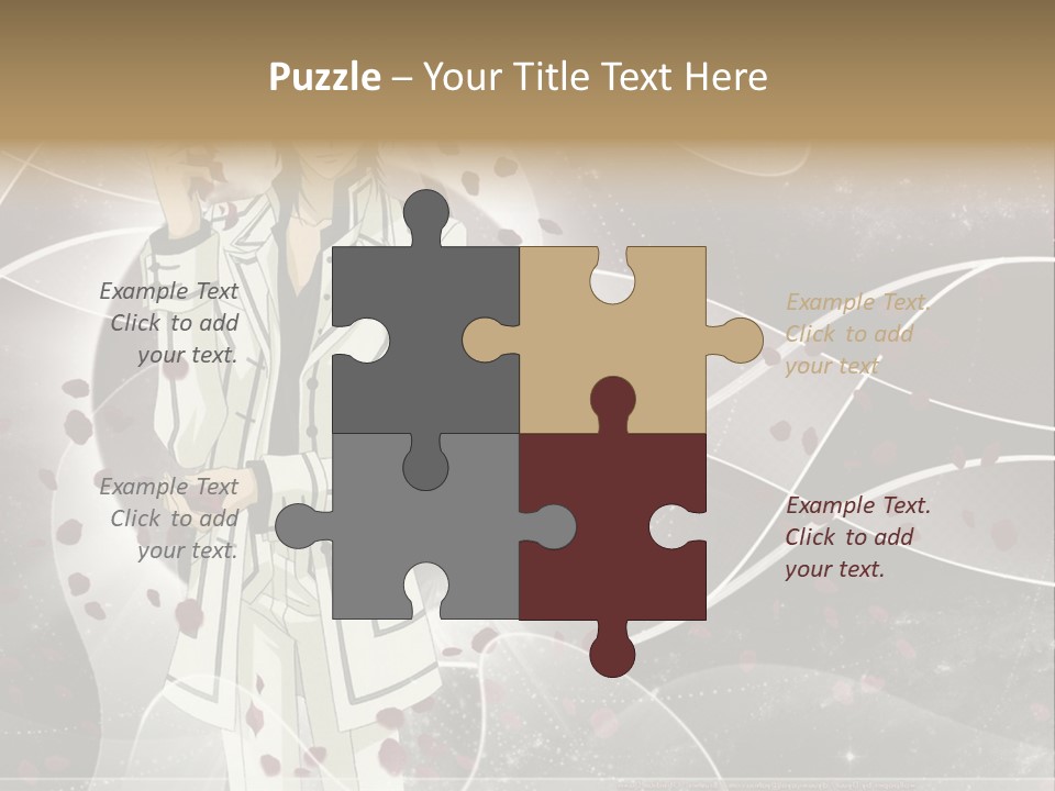 A Man In A White Suit Holding A Rose PowerPoint Template