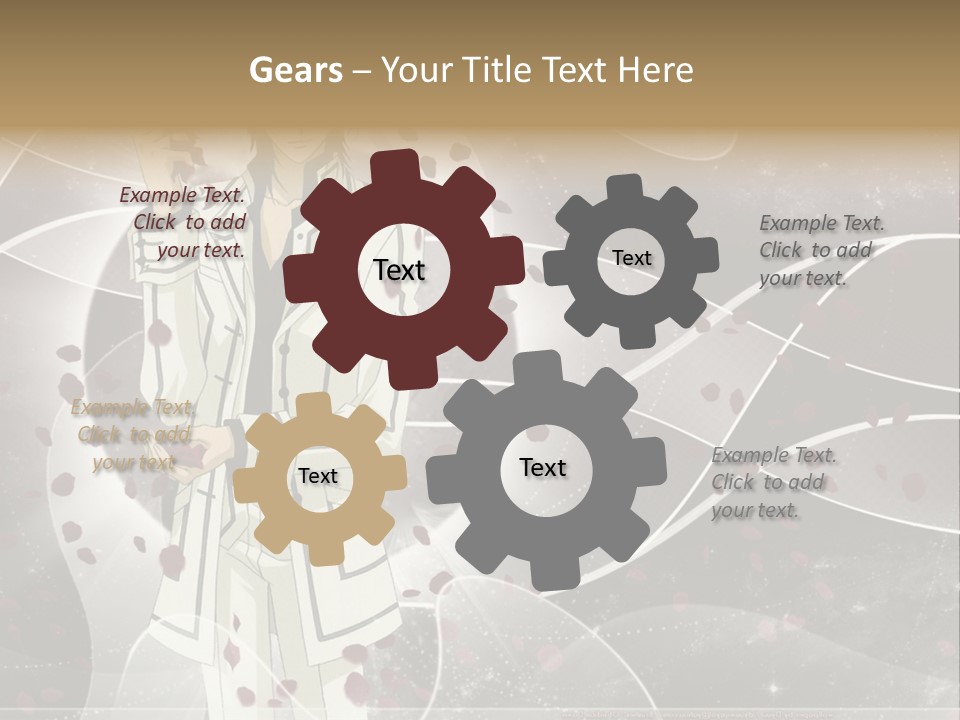 A Man In A White Suit Holding A Rose PowerPoint Template