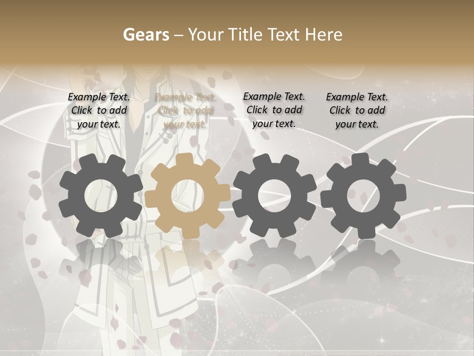 A Man In A White Suit Holding A Rose PowerPoint Template