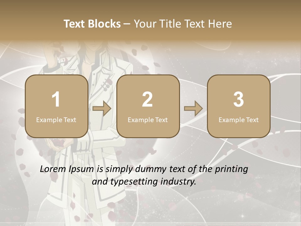 A Man In A White Suit Holding A Rose PowerPoint Template