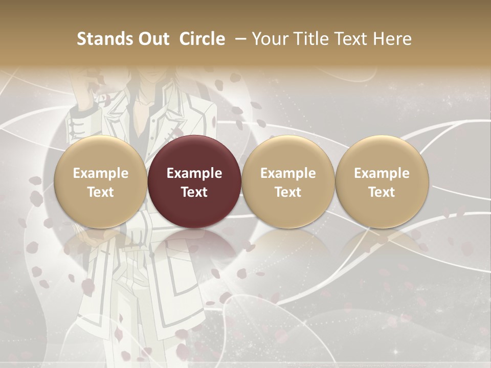 A Man In A White Suit Holding A Rose PowerPoint Template