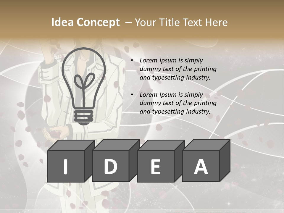 A Man In A White Suit Holding A Rose PowerPoint Template