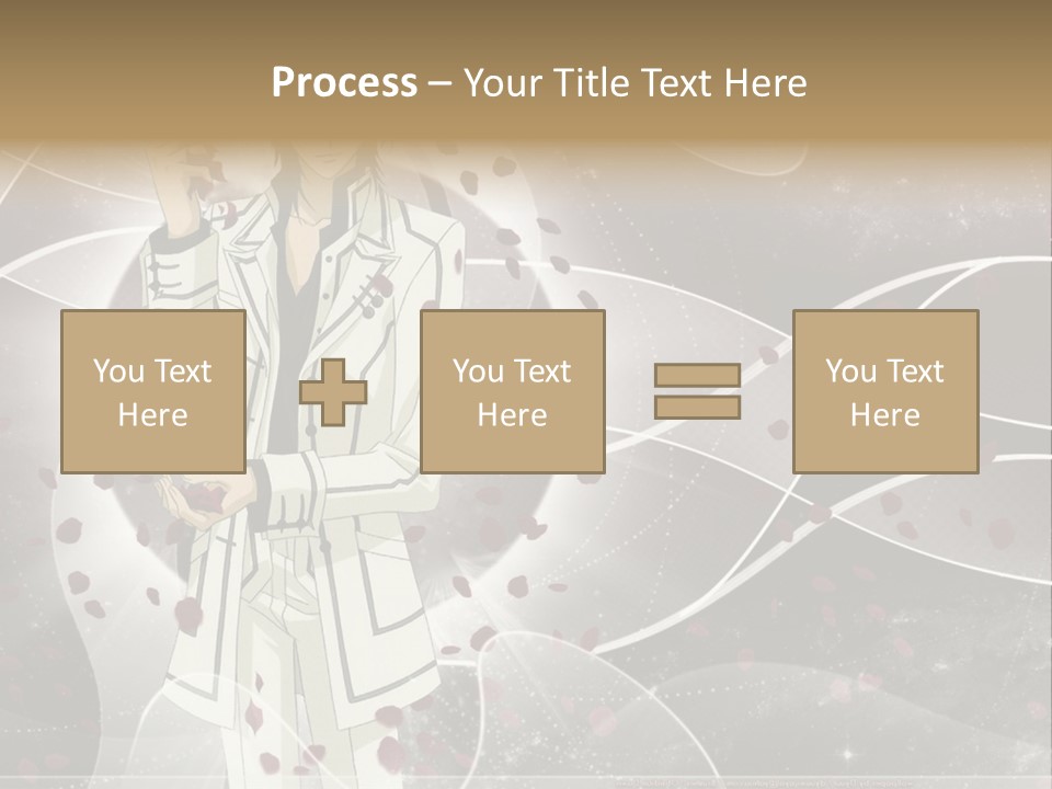 A Man In A White Suit Holding A Rose PowerPoint Template