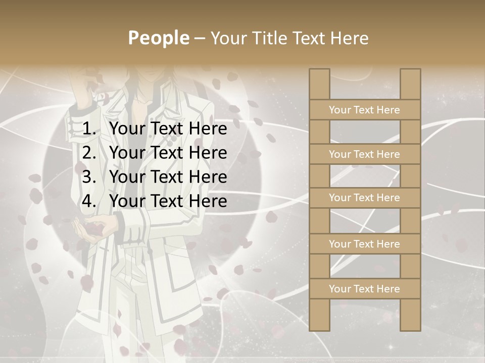 A Man In A White Suit Holding A Rose PowerPoint Template