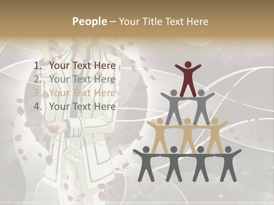 A Man In A White Suit Holding A Rose PowerPoint Template