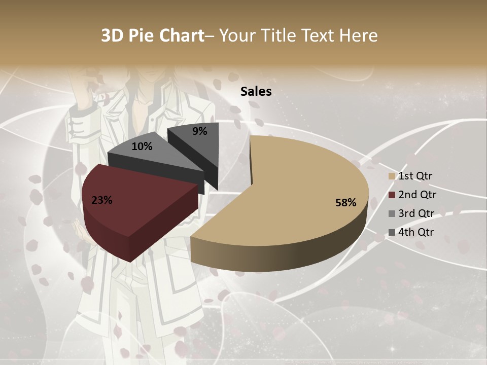 A Man In A White Suit Holding A Rose PowerPoint Template