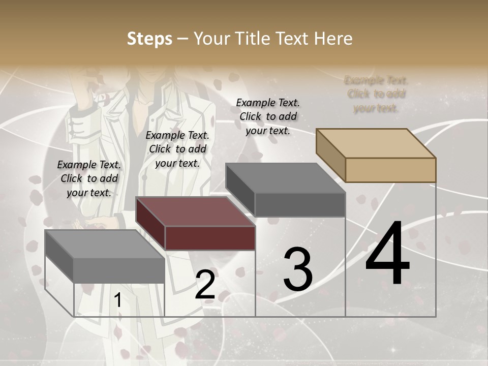 A Man In A White Suit Holding A Rose PowerPoint Template