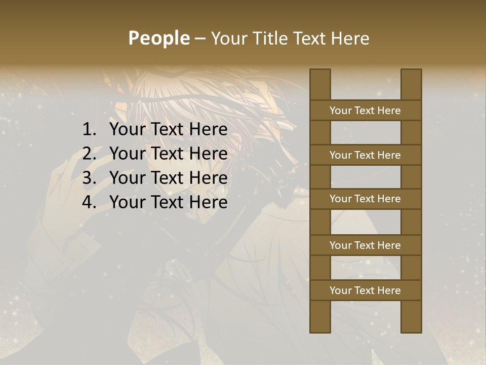 A Person With Long Hair Holding A Cell Phone PowerPoint Template