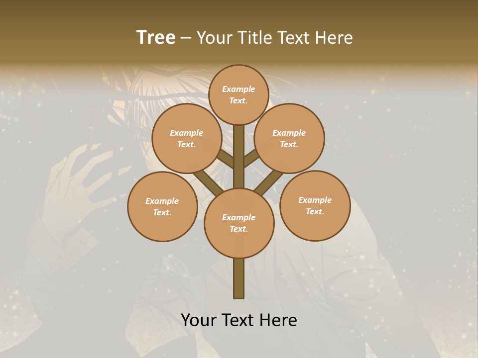 A Person With Long Hair Holding A Cell Phone PowerPoint Template