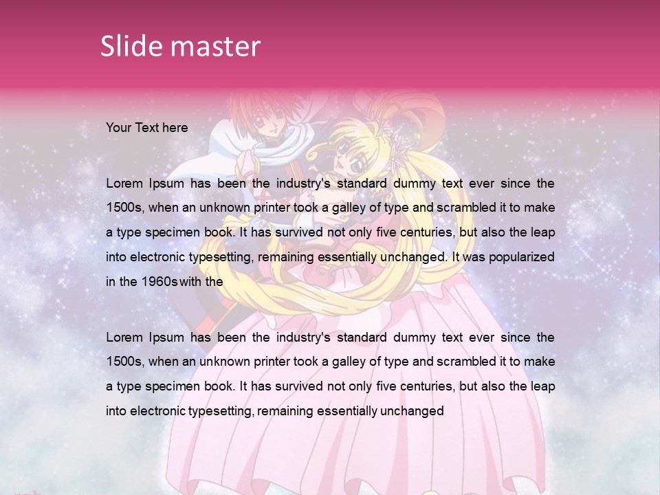 A Couple Of Anime Characters Sitting On Top Of Each Other PowerPoint Template