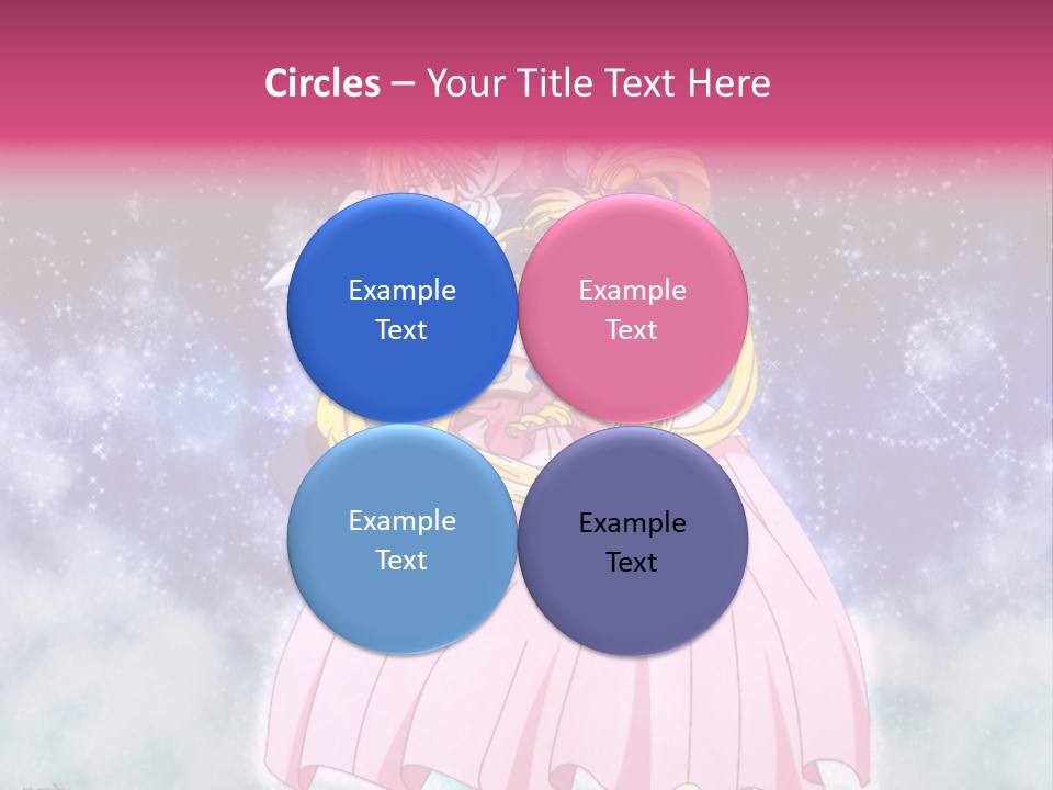 A Couple Of Anime Characters Sitting On Top Of Each Other PowerPoint Template