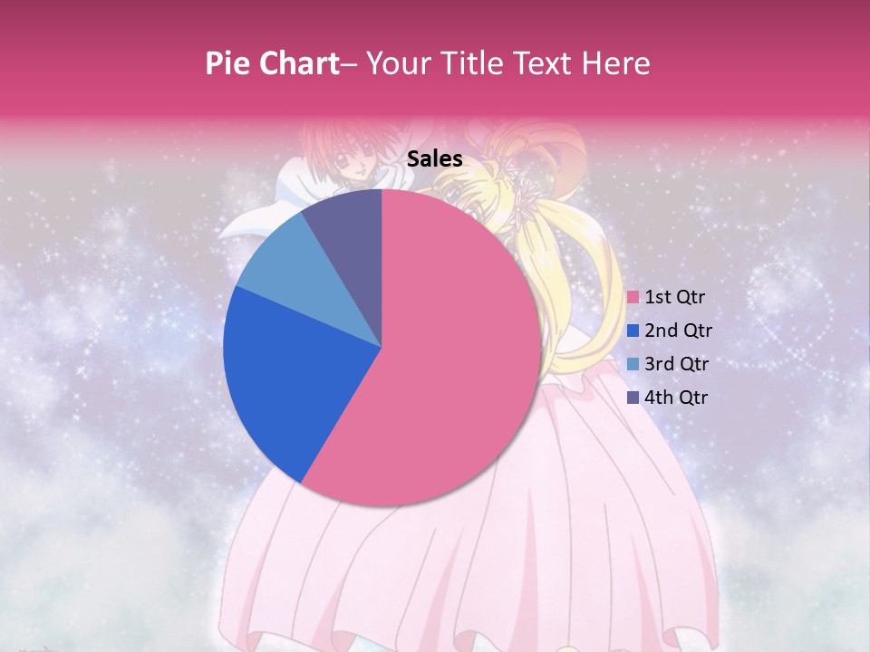 A Couple Of Anime Characters Sitting On Top Of Each Other PowerPoint Template