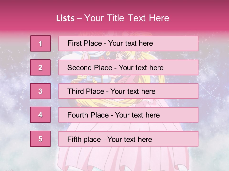 A Couple Of Anime Characters Sitting On Top Of Each Other PowerPoint Template