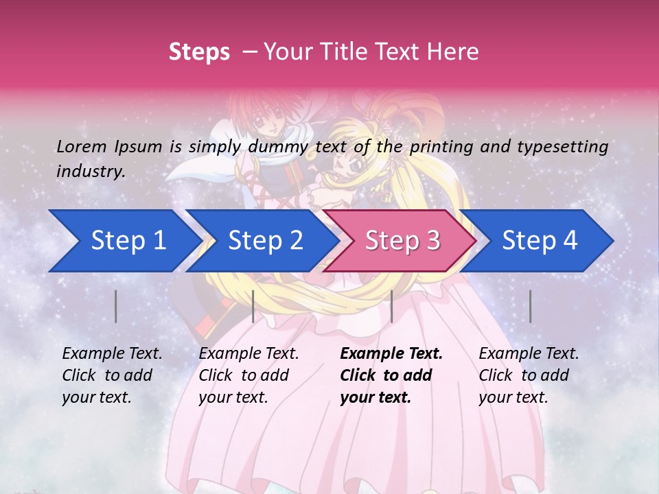 A Couple Of Anime Characters Sitting On Top Of Each Other PowerPoint Template