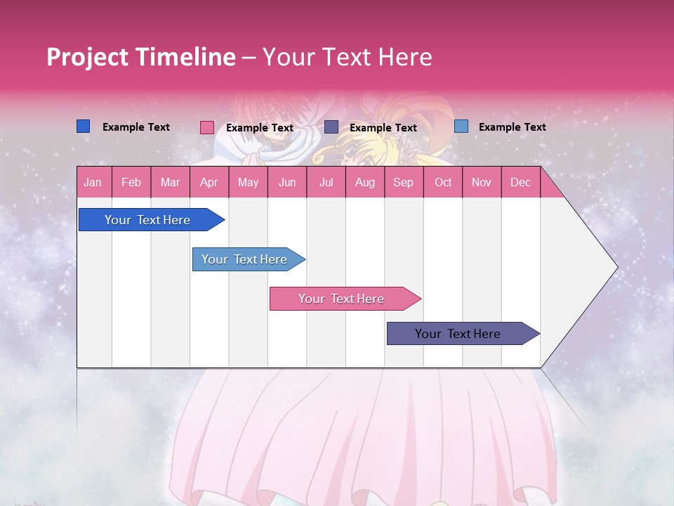 A Couple Of Anime Characters Sitting On Top Of Each Other PowerPoint Template