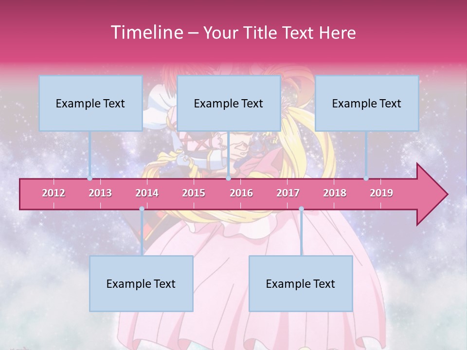 A Couple Of Anime Characters Sitting On Top Of Each Other PowerPoint Template