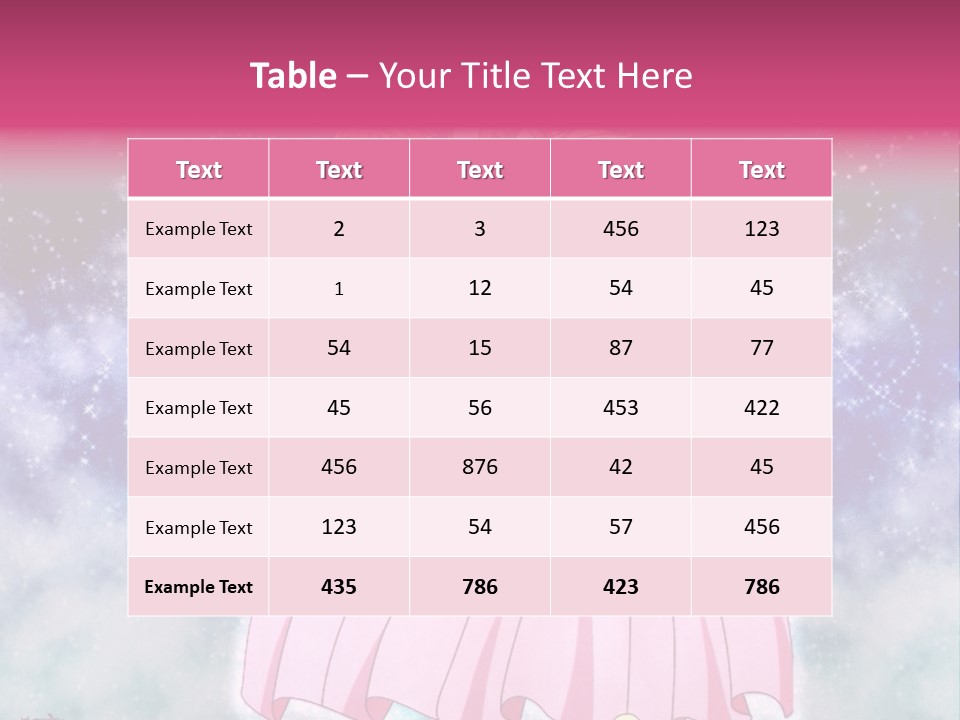 A Couple Of Anime Characters Sitting On Top Of Each Other PowerPoint Template