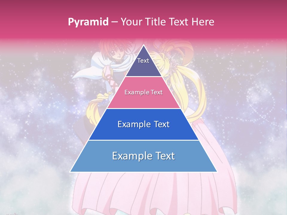 A Couple Of Anime Characters Sitting On Top Of Each Other PowerPoint Template