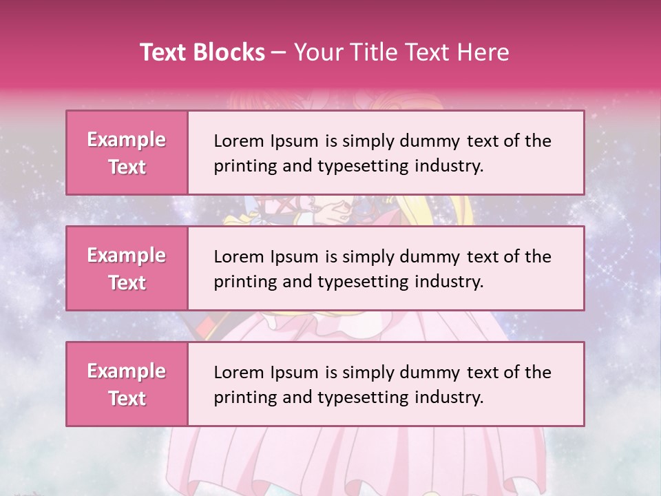 A Couple Of Anime Characters Sitting On Top Of Each Other PowerPoint Template