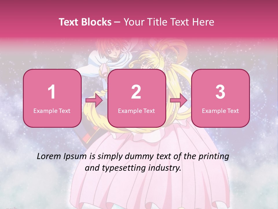 A Couple Of Anime Characters Sitting On Top Of Each Other PowerPoint Template