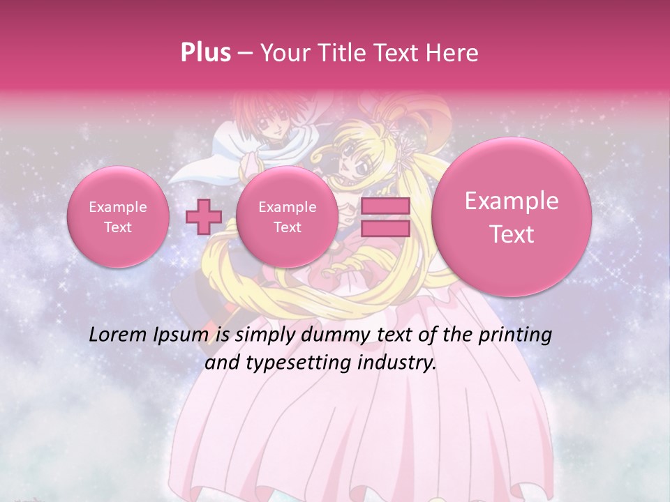 A Couple Of Anime Characters Sitting On Top Of Each Other PowerPoint Template
