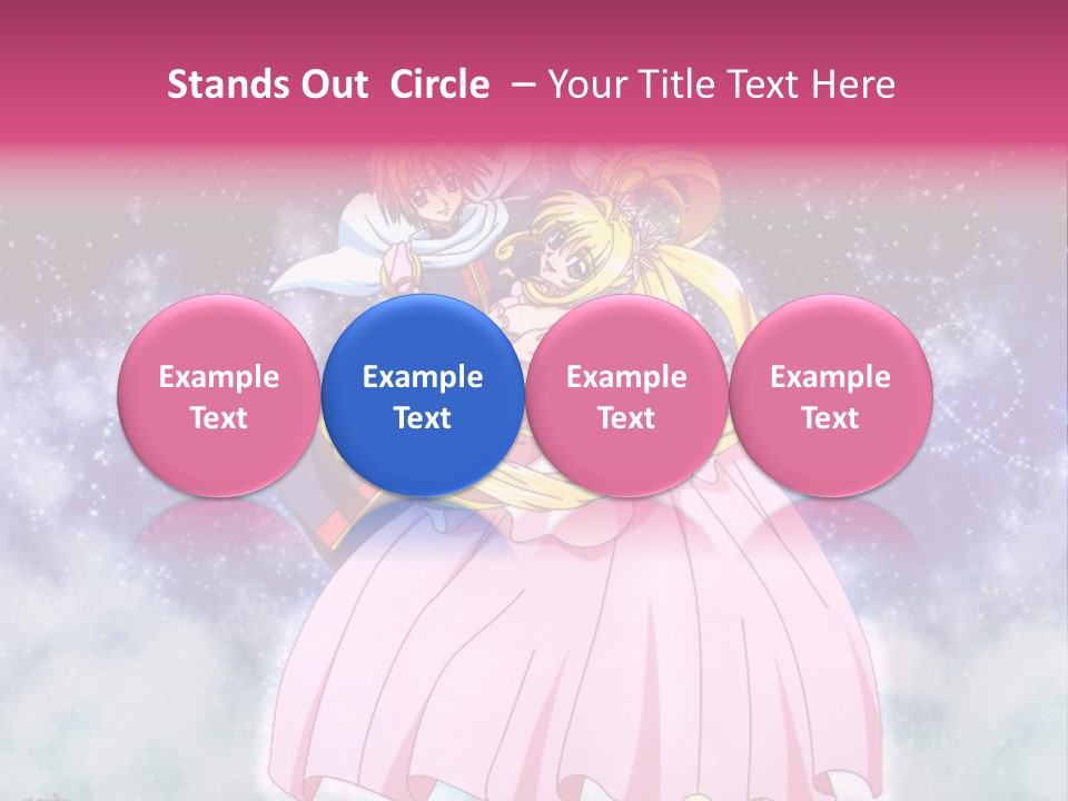 A Couple Of Anime Characters Sitting On Top Of Each Other PowerPoint Template