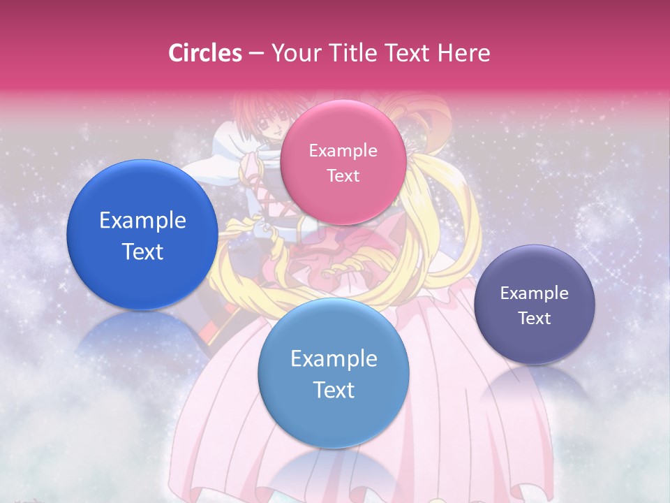 A Couple Of Anime Characters Sitting On Top Of Each Other PowerPoint Template