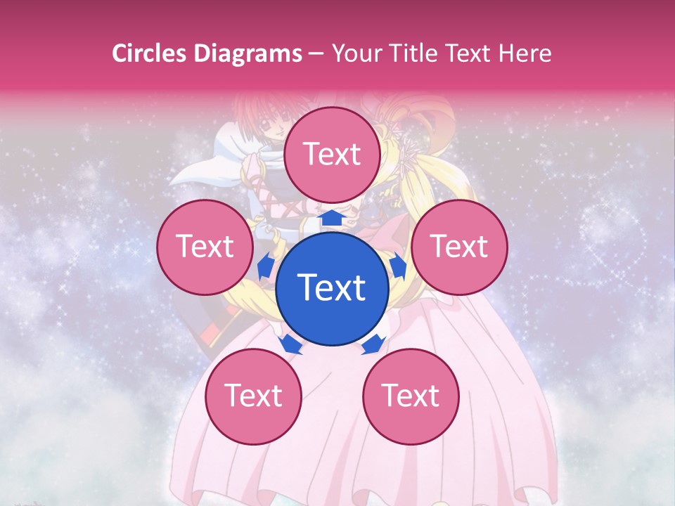 A Couple Of Anime Characters Sitting On Top Of Each Other PowerPoint Template