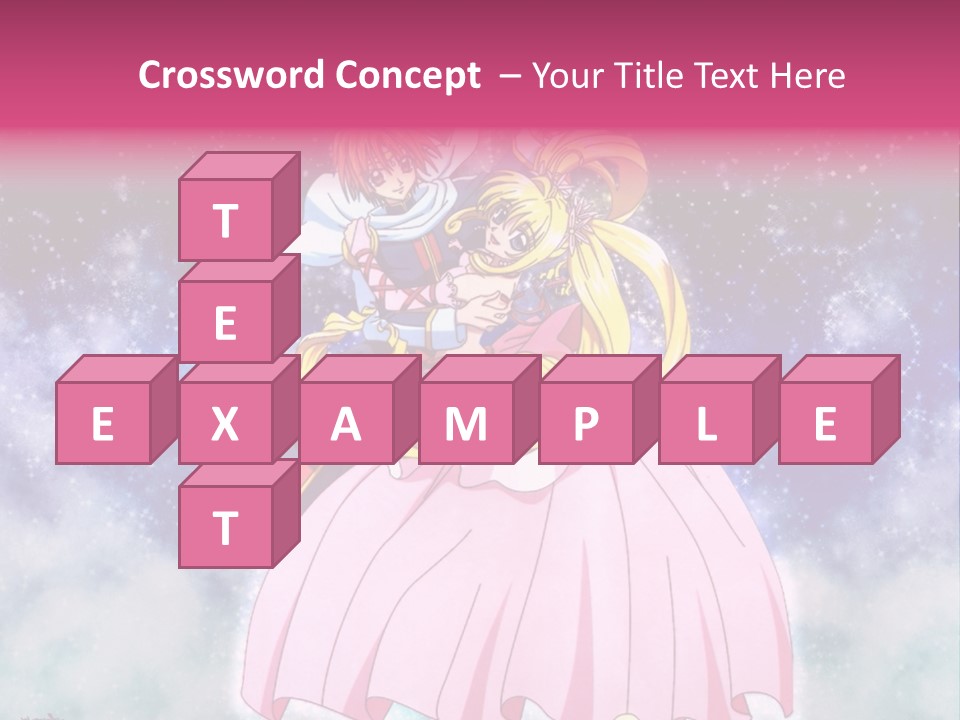 A Couple Of Anime Characters Sitting On Top Of Each Other PowerPoint Template