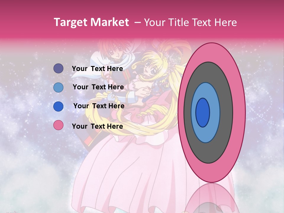 A Couple Of Anime Characters Sitting On Top Of Each Other PowerPoint Template