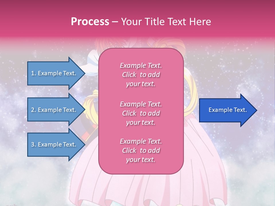 A Couple Of Anime Characters Sitting On Top Of Each Other PowerPoint Template