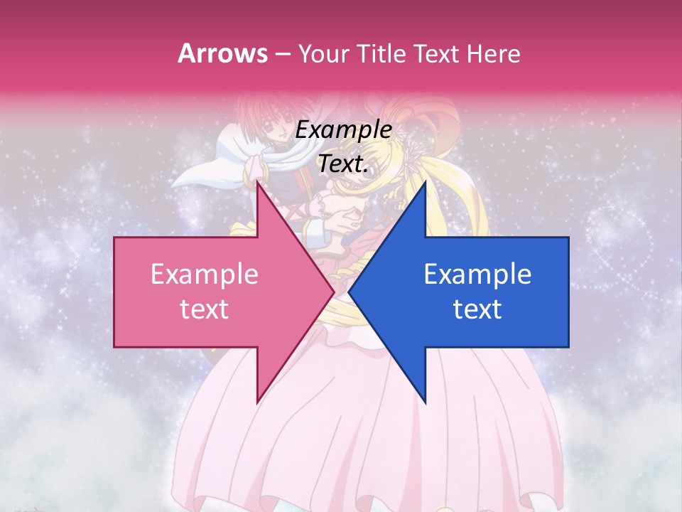 A Couple Of Anime Characters Sitting On Top Of Each Other PowerPoint Template