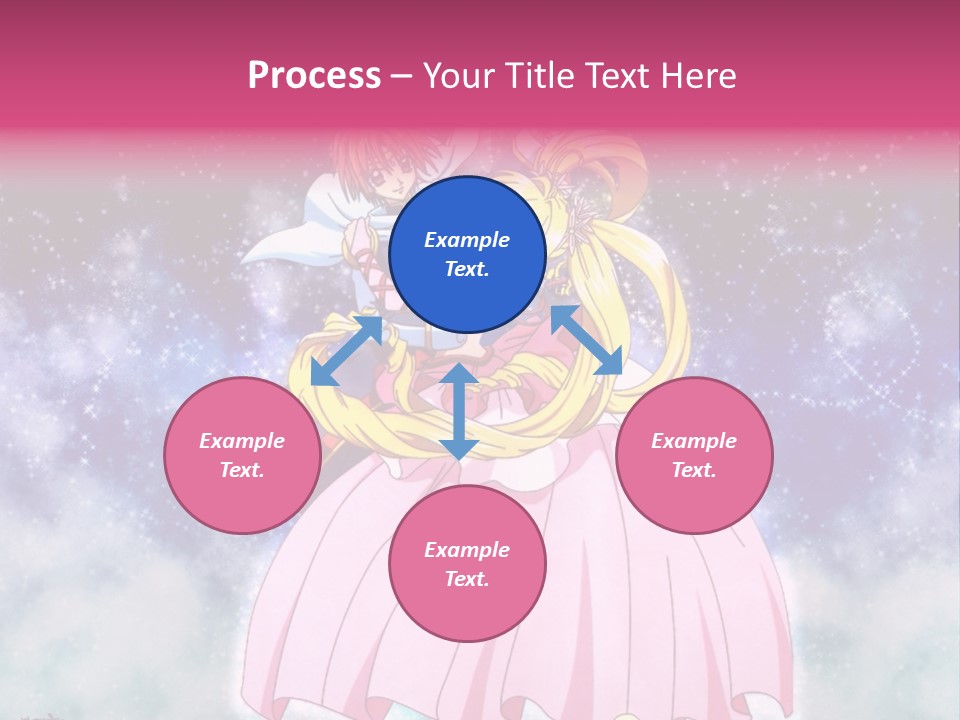 A Couple Of Anime Characters Sitting On Top Of Each Other PowerPoint Template