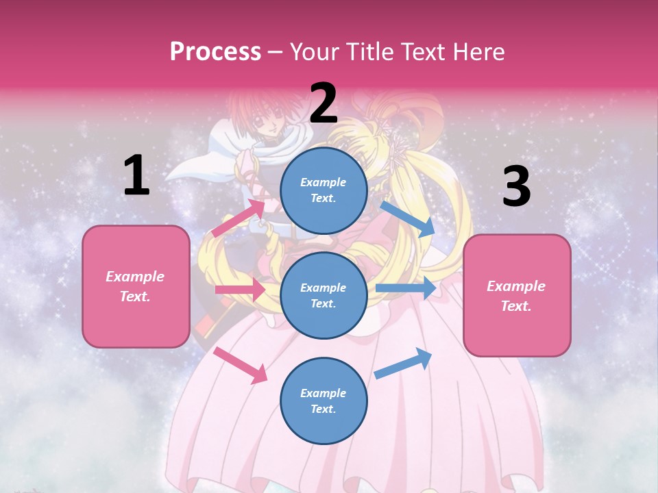 A Couple Of Anime Characters Sitting On Top Of Each Other PowerPoint Template