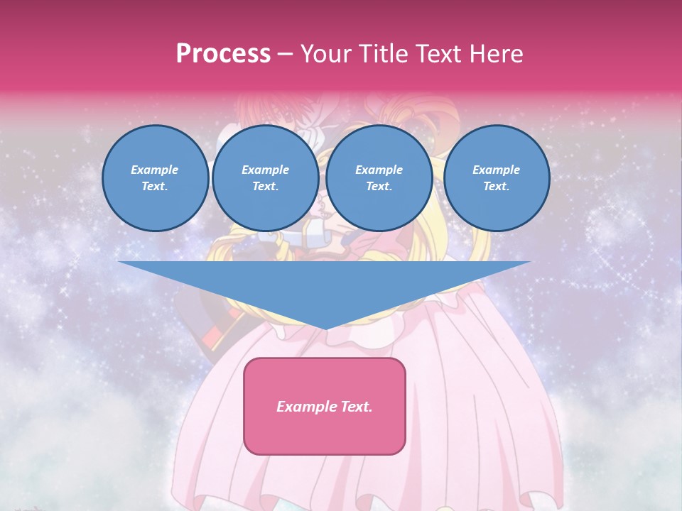 A Couple Of Anime Characters Sitting On Top Of Each Other PowerPoint Template